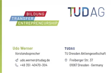 Visitenkarte Udo Werner (Entrepreneurship) vorn
