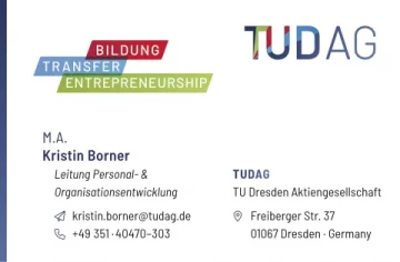 Visitenkarte Borner (Personal -› neutral) vorn