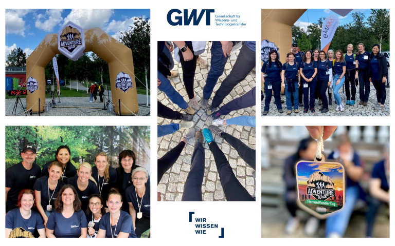 Gruppenfoto von GWT-Mitarbeitenden beim Adventurewalk